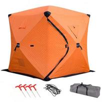 WTEMPO Winter Fishing Tents Outdoor Ice Fishing Cotton Tents Thickened Cold-proof Wind-proof Quickly Open Warm Camping Tents 180*180*210cm oranžinė