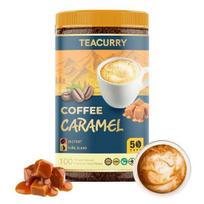TEACURRY Pure Caramel Instant Coffee Powder (50 Gram, 50 Cups)-Freeze Dried From 100% Arabica Coffee Beans|Black Coffee With Natural Caramel beige