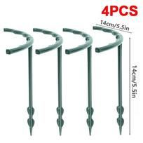 4-12Pcs Plastic Support Pile Stand Plant Support Pile for Flowers Greenhouses Arrangement Fixing Rod Holder Gardening Tools S-4Pcs gray