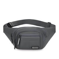 Fashion Joker Men's Sports Pocket New Outdoor Leisure Shoulder Messenger Bag Large Capacity Out Riding Chest Bag gray
