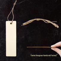 Wooden Bookmark Tags: DIY Doodling, Rectangular Labels, Craft Wood Pieces & Pendants. 12x3.2x0.2cm black