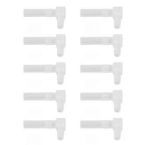 10Pcs Elbow Barb Fitting 90 Degree PP Hose Connector Reducing 8x10mm Accessory Set Kit white