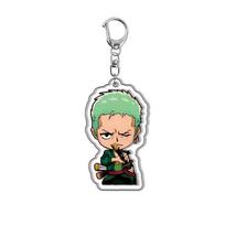 Akrilinis raktų pakabukas One Piece Luffy Roronoa Zoro - susiję krepšių pakabukai ir raktų pakabukai Y1827 beige