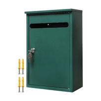 Wall Mount Mailbox Apartment Building Complaint Box Large Capacity Easy Installation Package Drop Anti Ruse House Metal Postbox žalia