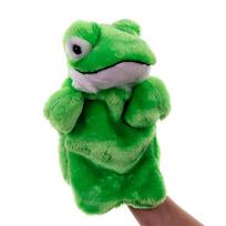 25cm Kawaii Gyvūnas Panda Papūga Lapė Koala Pliušinis Rankinis Lėlių Rinkinys Švietimo Žaislai Šeimos Žaidimų Laikui Lėlė green