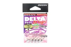 Decoy SV-51 Jig Head Delta Magic Size 6, 1/16 uncijos (1091) black