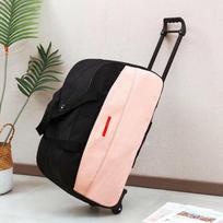 OEING Foldable Rolling Carry-on Travel Bag black