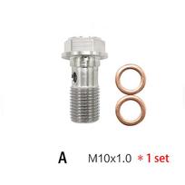 Universal 304 Stainless Steel Motorcycle Brake Caliper Banjo Bolt Bleed Screw Nipple For Honda Yamaha Kawasaki Suzuki Motocross M10x1.0x21 A