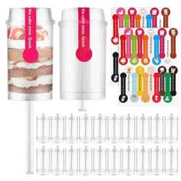 30 Pcs Cake Cone Push up Pop Containers Pops with Lids Candy Molds DIY Holder Push-up Pan Baby