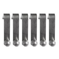 6Pcs Tent Poles Stainless Steel Push Button Spring Clip Kayak Paddles Spring Clip Single End Tube Locking Pin Clip 1 gray