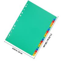 Plastic A4 Binder Dividers 20 21 Pcs Page Divider for File Folder Notebook Index Tabs Office School Stationery Classification blue