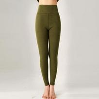 High Waisted Thermal Leggings for Women Fleece Lined Thickened Winter Long Johns Belly Warm Pants S