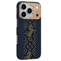 Mėlynas „Benks Magnetic Armor Air Knight“ kevlaro dėklas su metaliniu rėmeliu (C.K.FL.AP.GD.C073), skirtas iPhone 18 Pro Max / iPhone 17 Pro Max