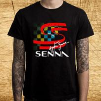 Men's and Women's T-shirts Ayrton Senna Brazil Racing S įvairiaspalvis