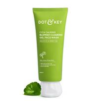 Dot & Key Cica Face Wash For Acne Prone Skin, 2% Salicylic Acid With Green Tea | For Oily & Sensitive Skin | Sulphate Free For Men & Women | Oil Co green