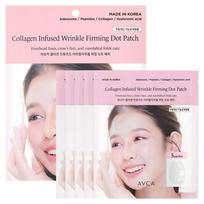 Abka Collagen Infused Forehead and Nasolabial Fold Firming Dot Patch, 5 patches, 1 pcs white