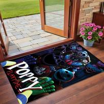 Poppy Playtime Print Crystal Velvet Plush Rug Anti?Slip Wear?Resistant Floor Carpet For Indoor Household Home Decoration 50cmx80cm
