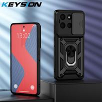 KEYSION Shockproof Armor Case for Motorola MOTO G86 5G Slide Camera Lens Protection Ring Stand Phone Back Cover for MOTO G56 5G for MOTO G86 5G juoda