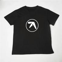 male funny present Fashion Aphex Twin Short Sleeves Men's Black T-Shirt Men T Shirt Print Cotton Short Sleeve T-shirt S juoda