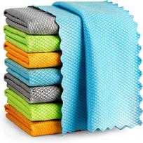 30*40cm Microfiber Cleaning Cloth NanoScale Streak-Free Miracle Scale Wipe Reusable Easy Clean Washing Rags Home Cleaning Tools 1pc blue