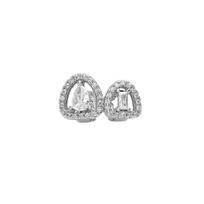 Hollow Teeth Grillz Braces Hip Hop Shiny Zircon Tooth Caps For Women Men Jewelry Dental Grills A2 gray