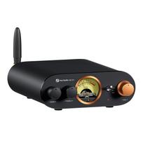 Fosi Audio MC101 Bluetooth stereo stiprintuvas 100W x 2 namų garso komponentas Mini stiprintuvas su VU matuokliu pasyviems garsiakalbiams HiFi imtuvas su tonų valdymu