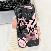 For Vivo Y28 5G Y29 5G V2420 Phone Case Vivo Y17s Y19s V2419 Back Cover Soft Liquid Silicone Pnada Rabbit Flower Cute Fundas Vivo Y29 5G V2420