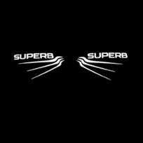 2PCS For Skoda Superb 2 MK2 Superb 3 2009-2024 Car LED Door Logo Projector Light Accessories 2PCS gray