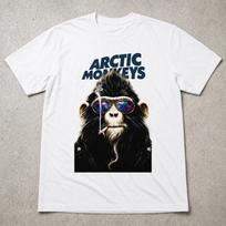 Arctic Monkeys Monkey T Shirt Indie Rock Band Tee Adults Kids White Black 2XL white