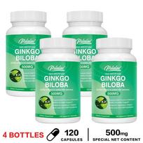 Pslalae Ginkgo Biloba Capsules, 500mg, Ginkgo Biloba Supplement, Suitable for Both Men and Women 120*4