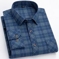M-6XL Vyriški grynos medvilnės flaneliniai marškiniai ilgomis rankovėmis, su viena kišenė, laisvalaikio, languoti, stori, minkšti, jaukūs, šukuoti marškiniai, palaidinė, vyriški drabužiai 39 gray