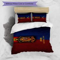 Spain FC Crest Printed Pattern Duvet Cover Set – includes 1 duvet cover and 2 matching pillowcases Bedroom decor Christmas gifts 135cm*200cm