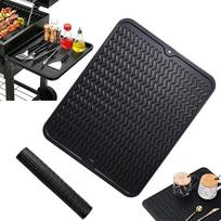 Silicone Grill Mat Compatible with Blackstone, 16x12 in Non-Slip Tool Mat with Sauce Drip Pad & Wavy Grip, BBQ Griddle Tools Mat for Outdoor Kitchen juoda