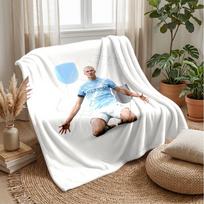 Erling Haaland Soft Flannel Fleece Blanket Lightweight Cozy Warm Throw Blanket For Sofa Bed Home Decor 75x90cm