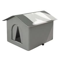 Waterproof Insulated Cat House Foldable Outdoor Pet Tent Pet Hideaway Cooling Dog Cave  Camping S-Style B gray