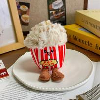 13Cm Cute Plush Popcorn Food Doll Fun Simulation Movie Theater Gift Bag Hanging Pendant Ideal For Movie Lovers 11cm-30cm white