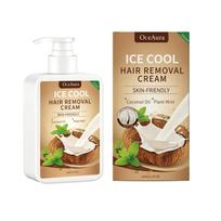 Ice Cool Hair Removal Cream Coconut Oil Painless Depilatory Cream for Face and Body Removes Fine Hair Reduce Redness Body Care 1 pc