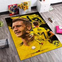 Marco Reus BVB Dortmund Football Star Portrait Print Area Rug Non‑Slip Rectangular Floor Mat Soccer Fan Gaming Room Decor Carpet 40x60cm( 15x23in ) black