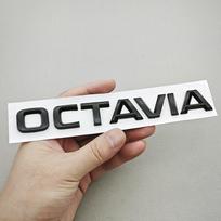 3D ABS Chromo Juodas Logotipas OCTAVIA TSI Raidės Automobilio Galinės Bagažinės Ženklelis Skoda Octavia 1 2 3 4 A5 A7 MK3 Lipdukas Priedai