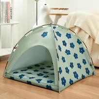 Luxury Pet Tent House Small To Medium Dogs - Indoor Dog Bed With Breathable Fabric Easy Clean No Assembly M - 48x48x42 cm