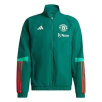 Adidas MUFC Laisvalaikio Mados Paprastas Kvėpuojantis Striukė Vyriška Striukė Žalia IQ1537 M blue