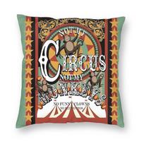 Not My Circus Not My Monkeys Square Pillowcase Polyester Linen Velvet Printed Zip Decorative Throw Pillow Case Bed Cushion Cover 30cmx30cm black