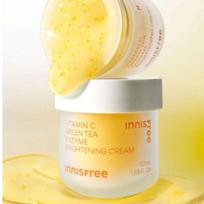 Innisfree Vita C Green Tea Enzyme Dark Spot Toning Cream (50ml, 1 Piece) beige