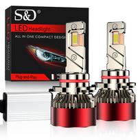 2Pcs H7 H4 Led Headlight Bulbs 6500K H1 H8 H11 Led 9005 HB3 9006 HB4 Auto Lamp 120W 60000LM 9012 Hir2 High Power Canbus 30SMD CSP Chips Headlamp 9012 Hir2