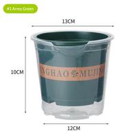 Self Watering Plastic Flower Pot Double Layer Hydroponics Plants Bonsai Pot Vases Succulent Potted Home Office Decor S