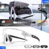 Scvcn Red Photochromic Sunglasses Polarized Men Cycle Glasses Sun Glasses for MTB UV400 Goggles Woman Road Bike Bicycle Eyewear Photochromic-1 lens black