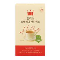 HOLLYS Stevia Korean Instant Coffee Mix Low Sugar Café Style 30 Sticks, 1box/2box 1box(30ea)