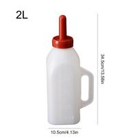 Baby Goat Bottle 2L Small Lamb Bottle for Cow Nursing Calf Milk Feeding Bottle Farm Goats Milk Feeder  for Nursing Baby Cows white