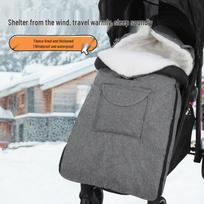 Multifunctional Baby Stroller Sleeping Bag: Warm Foot Cover, Anti-Kick Quilt, Windproof, for Autumn and Winter Outdoor Protection.
