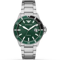 Emporio Armani AR11338 Men's Diver Watch 42mm sidabras